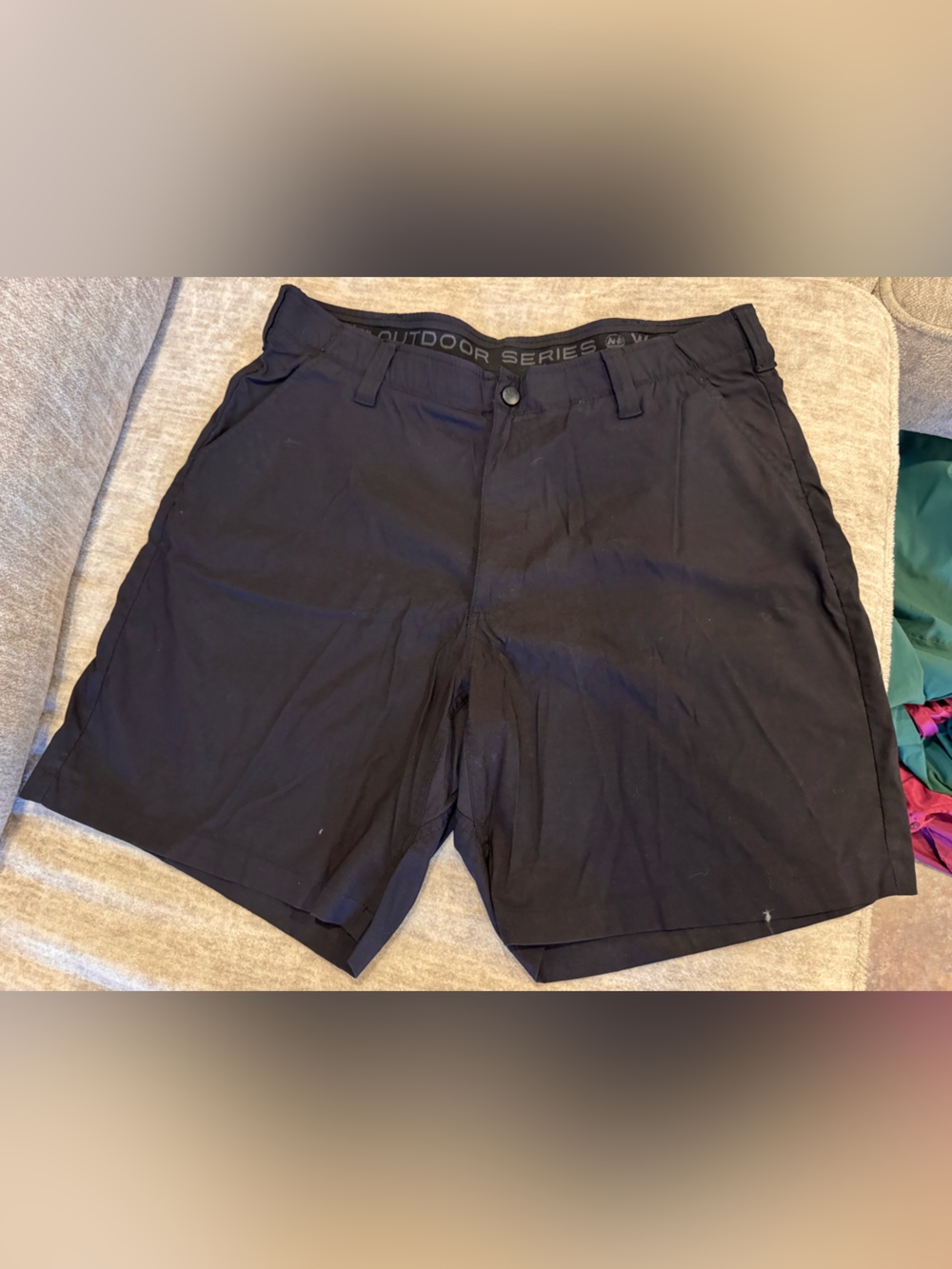 Wrangler Men's Black Flat-Front Outdoor Shorts